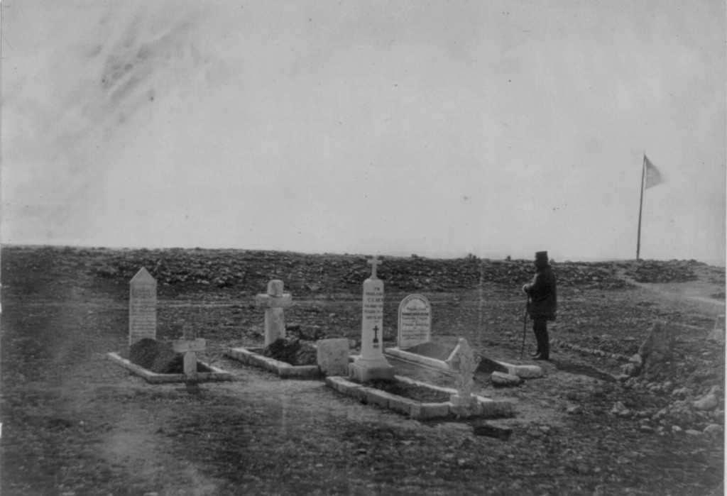 Roger Fenton. The tombs of the generals on Cathcarts field, Sevastopol.