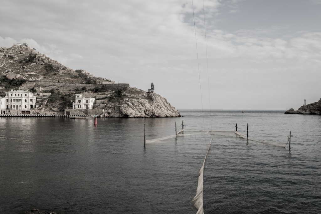 Entrance of Balaklava Bay. Inspired by a Colonel Vladislav Klembovsky's photograph. Balaklava, Crimea. 19 June 2014.