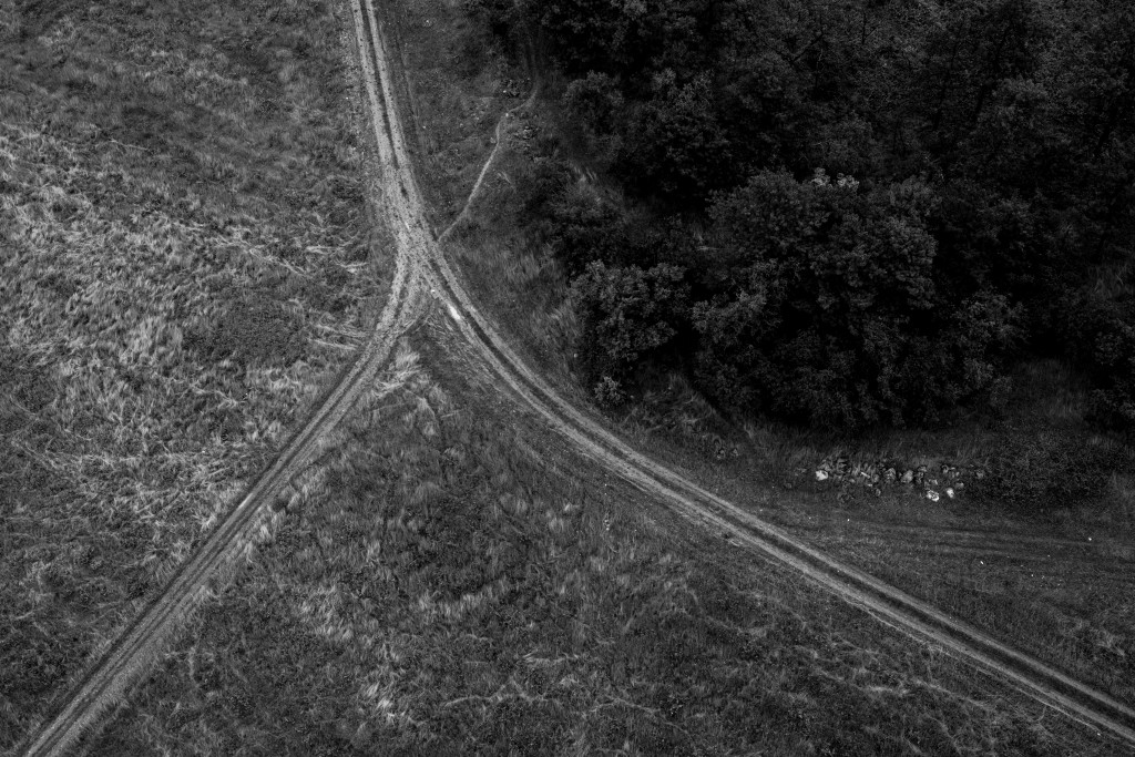 Aerial view of the Crimean countryside between Sevastopol and Balaklava. Crimea, 22 June 2014.